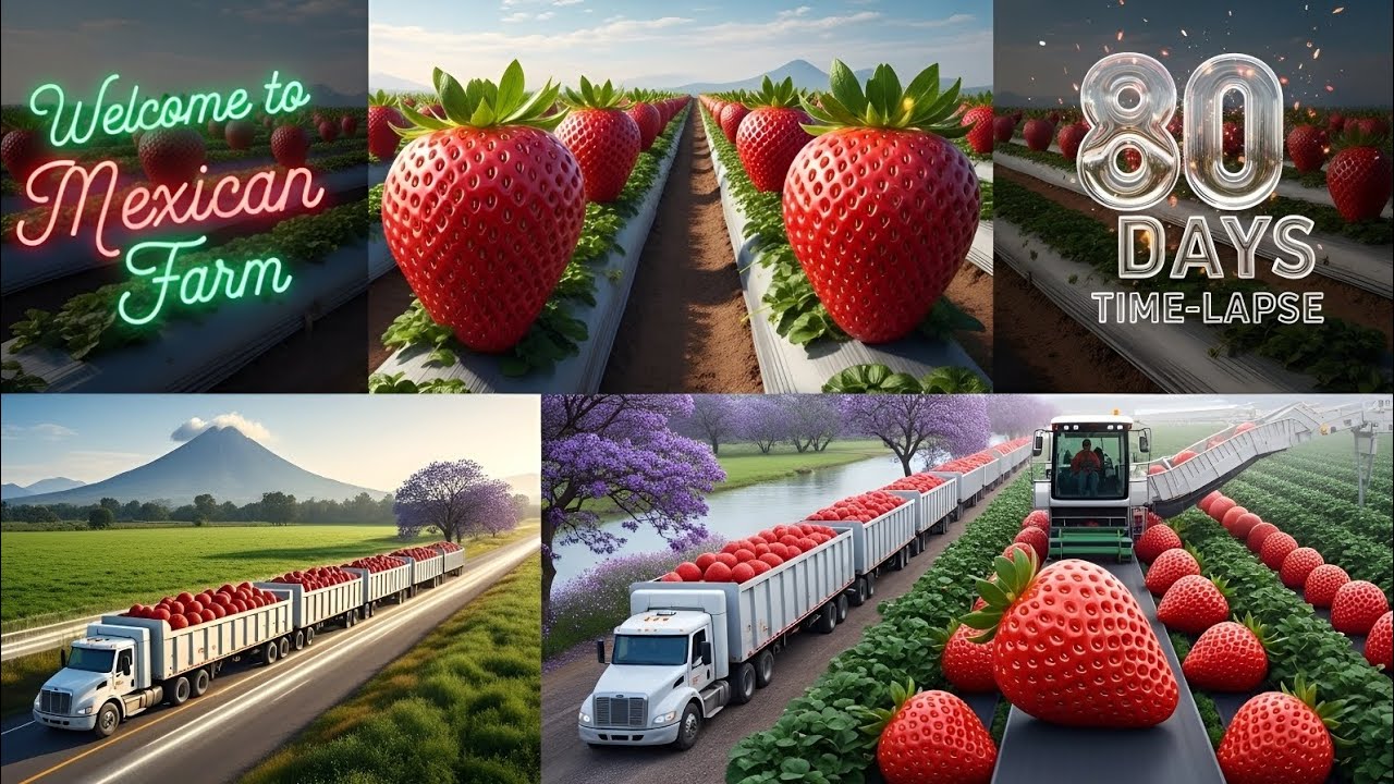 Smart Agriculture 2026: Billion-Dollar Tech & High-Tech Strawberry Harvesting in Mexico 🍓✨ #farming