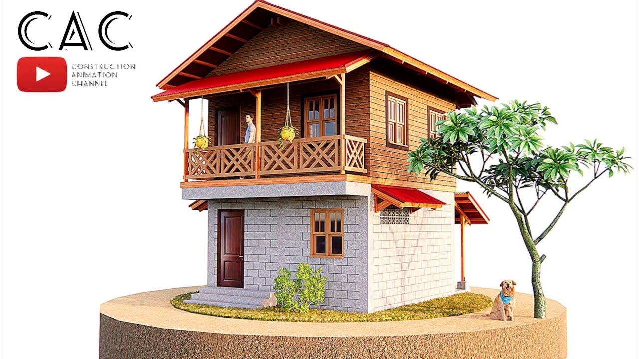 Simple Farmhouse | Tropical House | 5x5m | 2 Bedroom