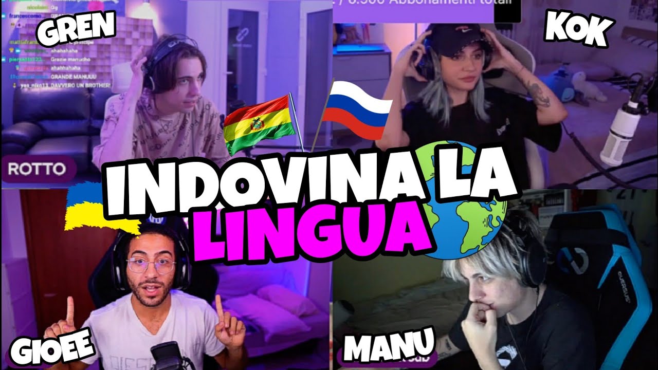 INDOVINA LA LINGUA *con i freri*!!🇺🇿🎪 con KOK, GIOEE e MANUUXO