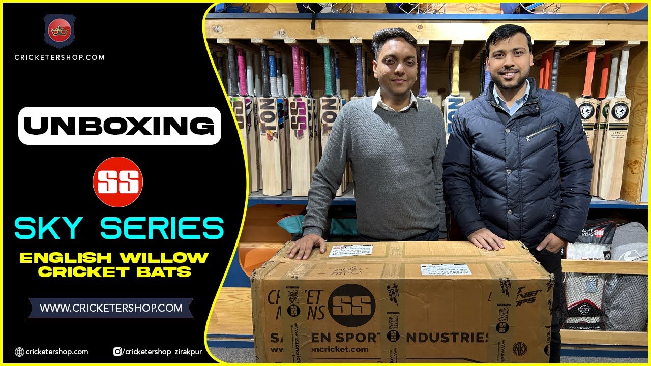 Unboxing of SS SKY Series of English Willow cricket bats | Starting From 11000 @cricketershop282