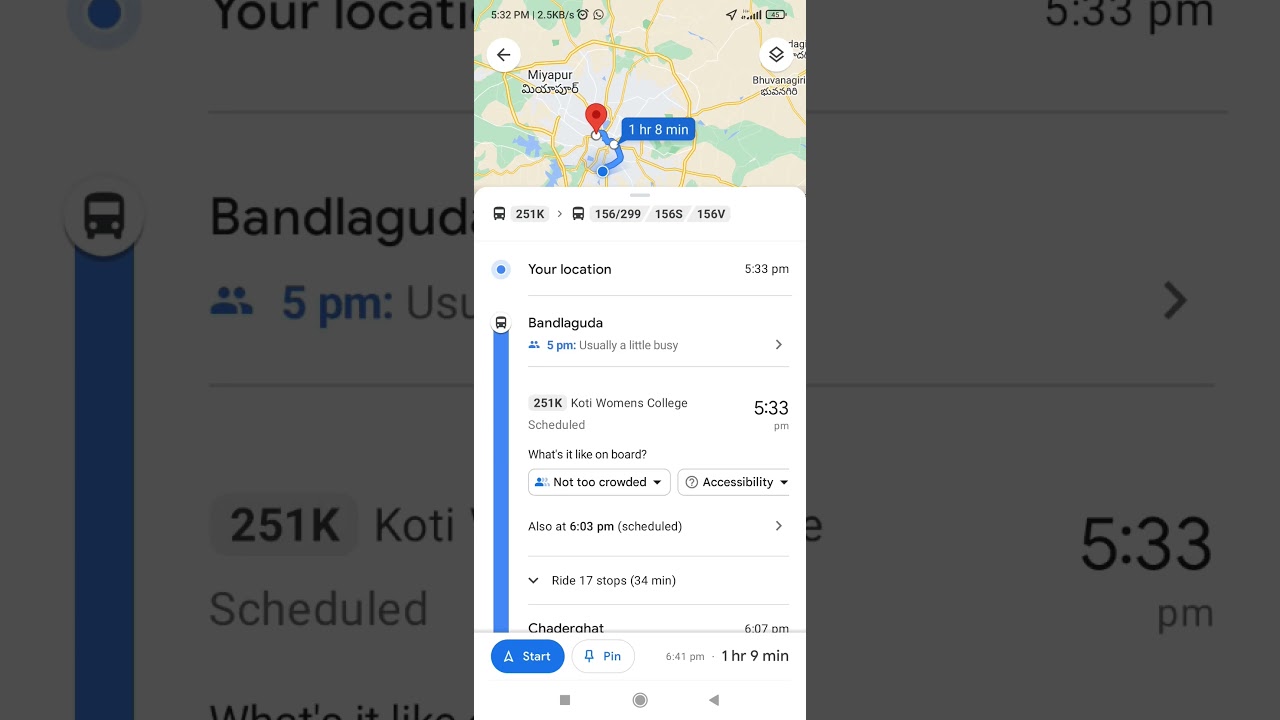 check the public buses available on your route using Google maps #google #googlemaps #bus #rtc