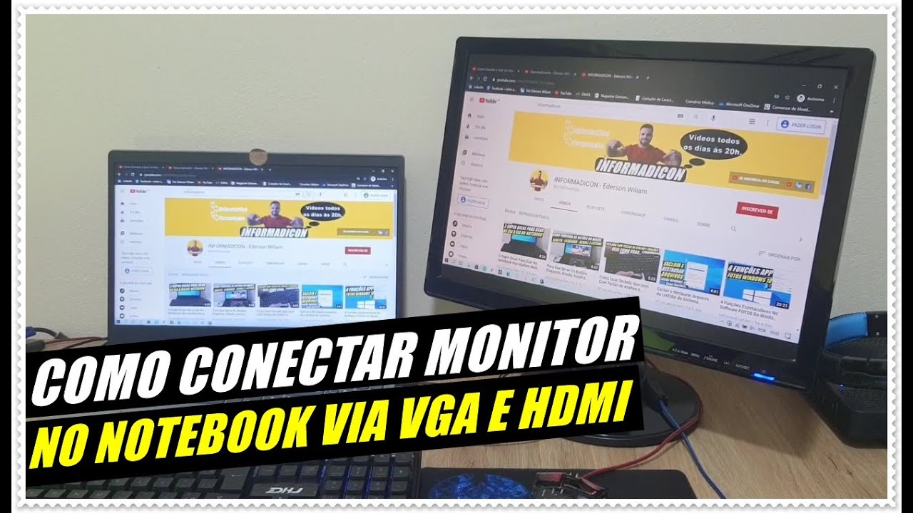 Como Conectar e Usar Um Monitor No Notebook Via VGA ou HDMI