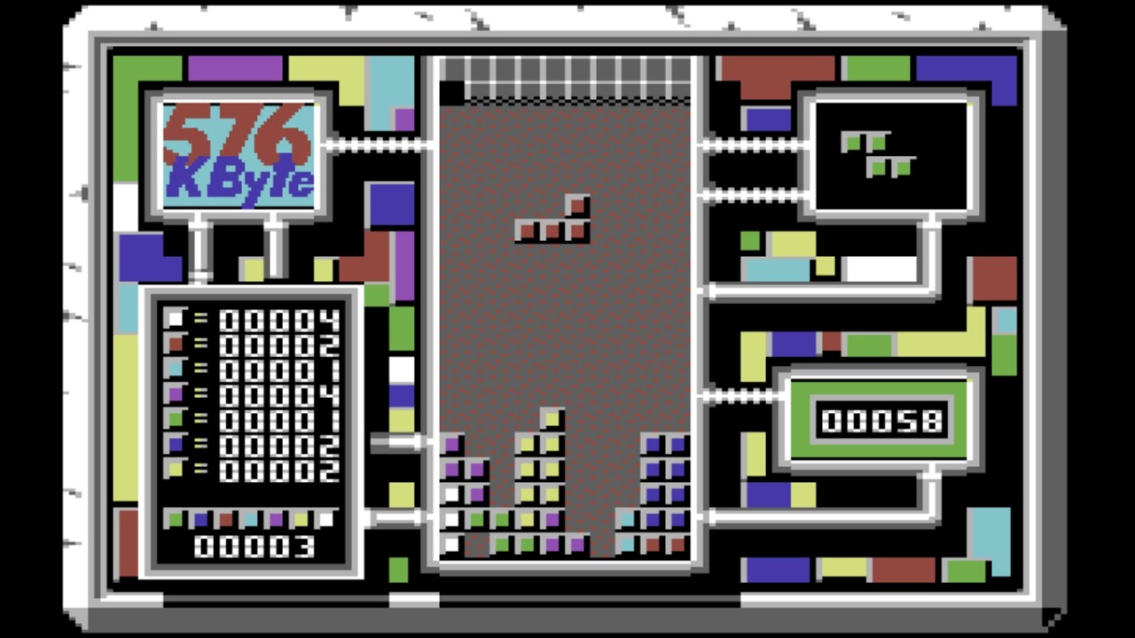 C64 Game: Tetris (1993, 576 KByte)