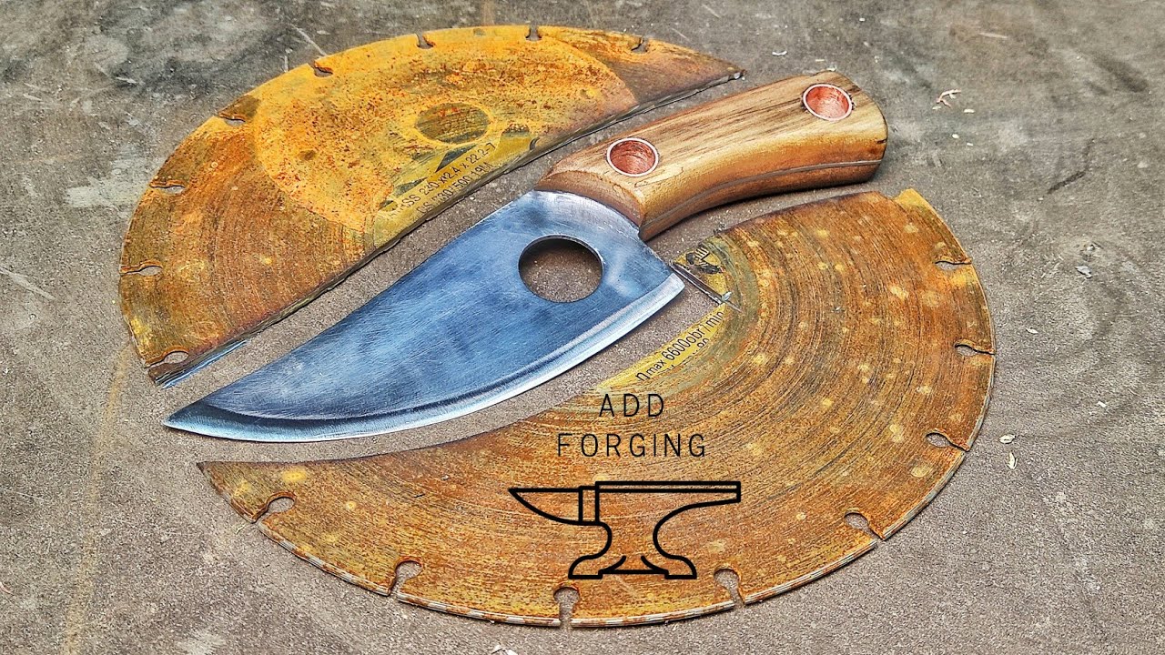DIY Satori Knife from a Concrete Disc. How to make a Japanese-style knife