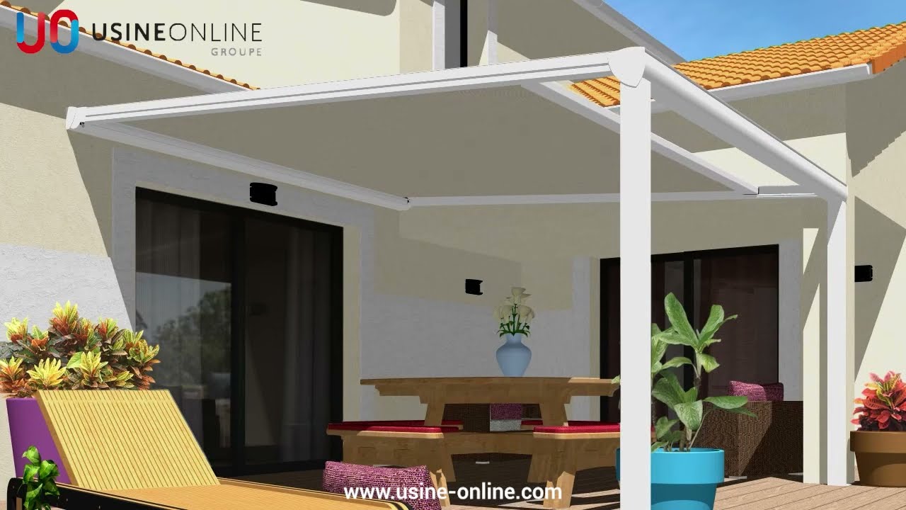 Pergola Toile Enroulable Électrique Sur Mesure