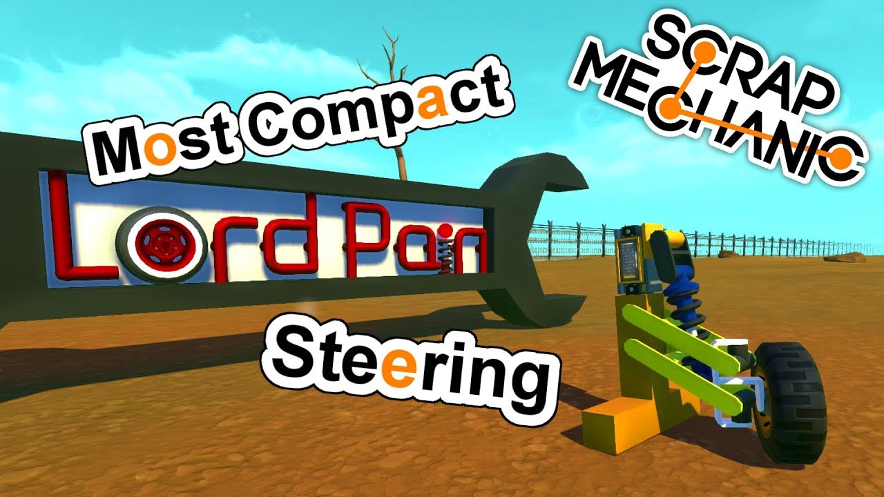Most Compact Steering on a Double Wishbone Suspension!!! ( Scrap Mechanic Tutorials Gameplay )