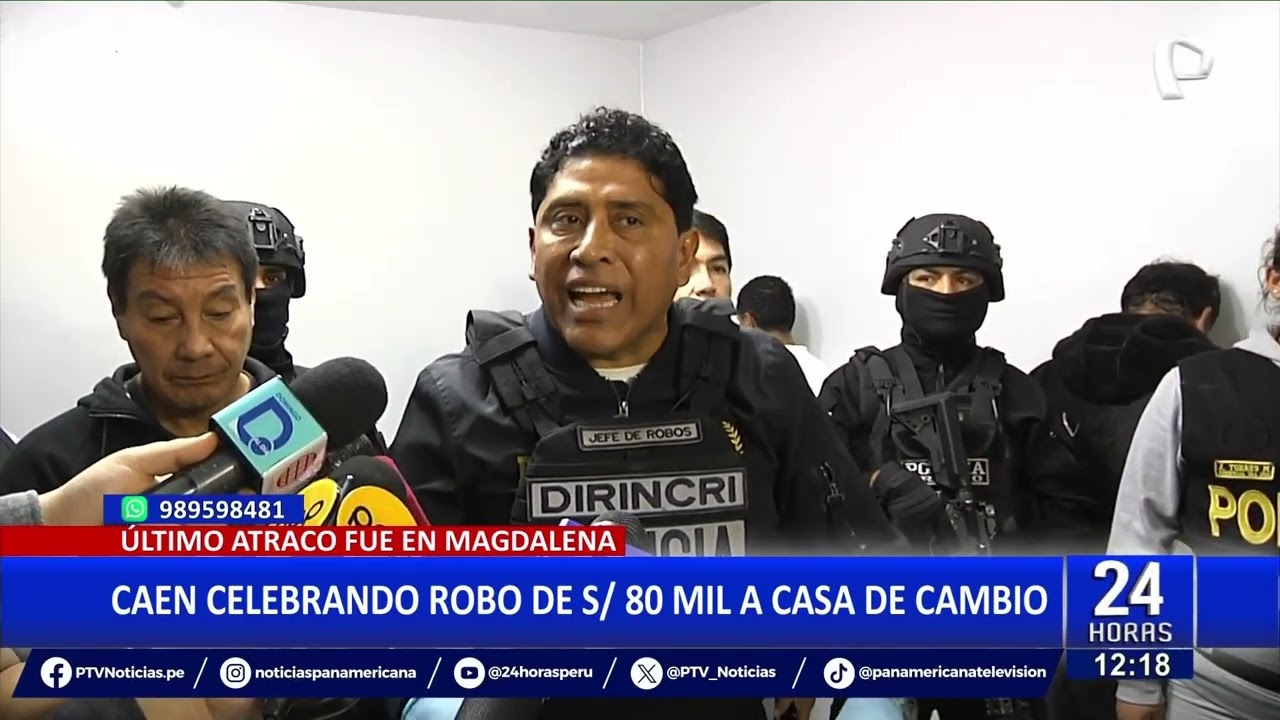 Cae banda que robó más de 80 mil soles a casa de cambio