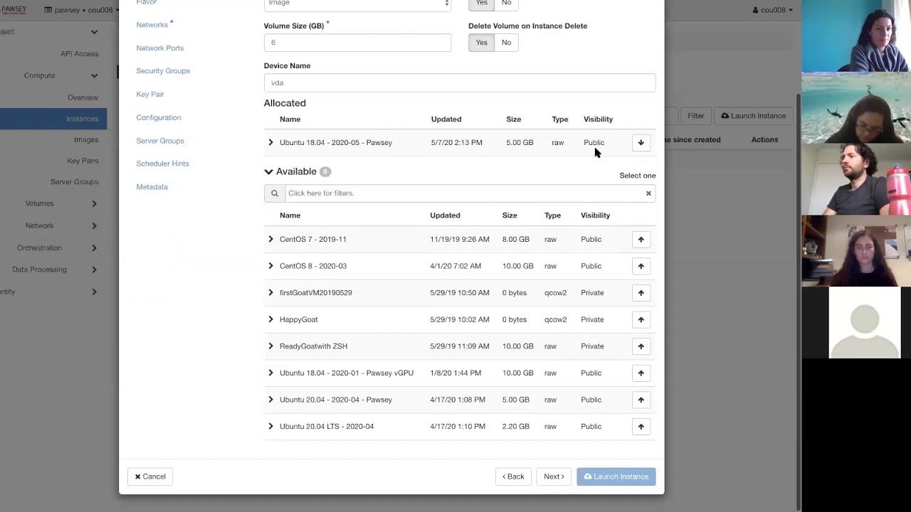 Create a Nimbus Instance