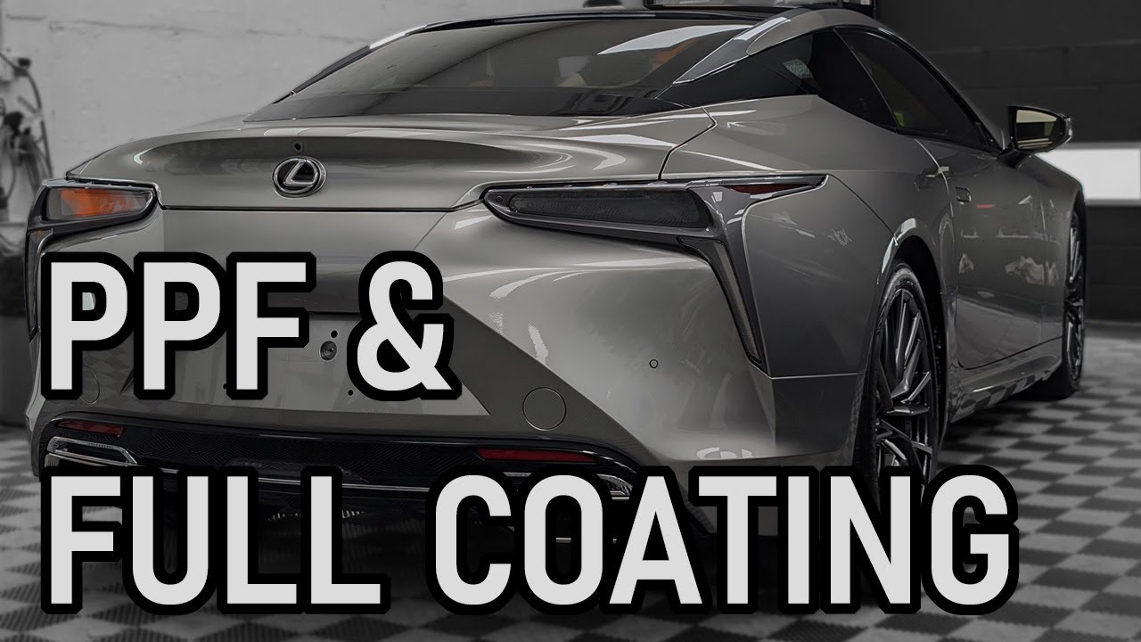 Lexus LC 500 full paint protection film with ceramic coating on EVERYTHING