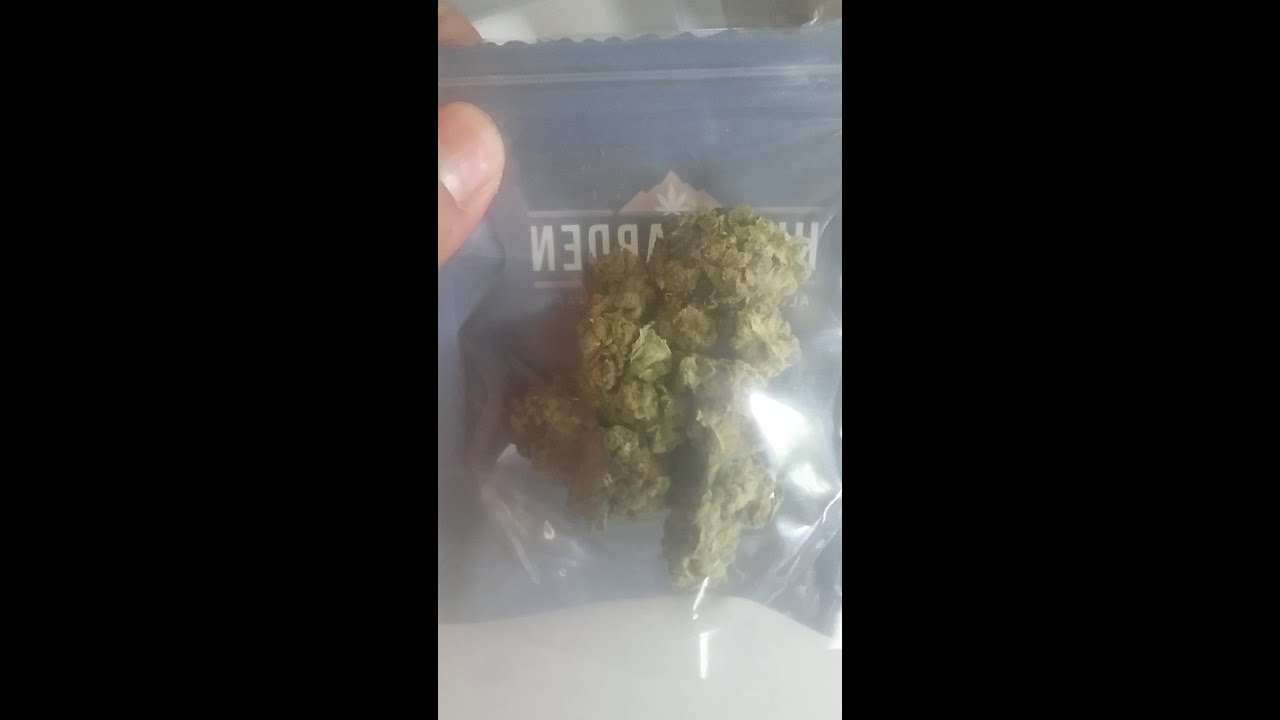 Highgarden all natural craft cannabis review Grand Daddy purps 1/8 oz 3.5 Indica 15% THC 0% CBD