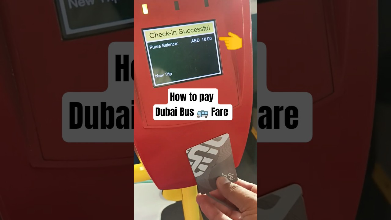 How to pay Dubai bus 🚌 fare