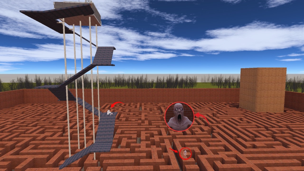 Trapped in Big Maze with SCP-096! 😱#modzo #MODZO.EXE