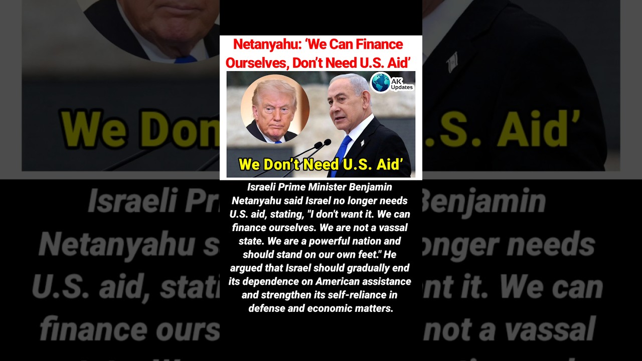 Nethanyahu says i don't need US Aid#israel#usa#netanyahu #iranisraelwar#telaviv#trump#america