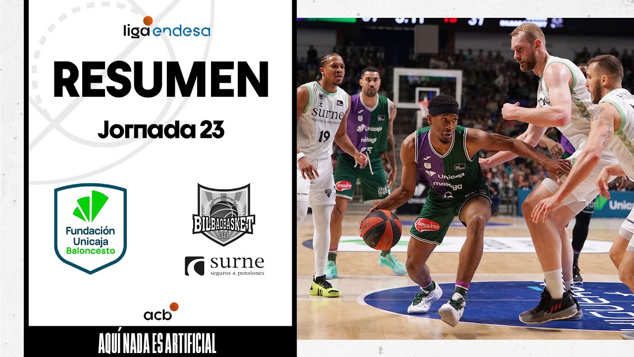 Unicaja - Surne Bilbao Basket (101-84) RESUMEN | Liga Endesa 2023-24