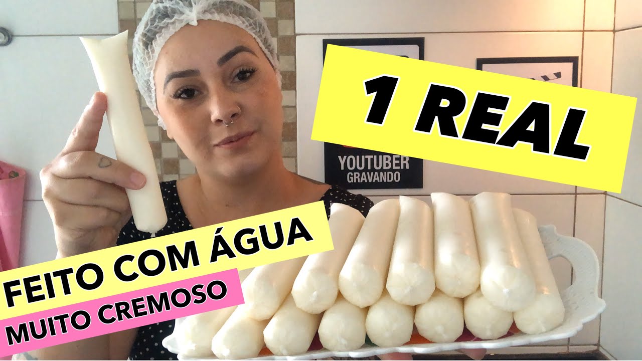 GELADINHO CREMOSO DE 1 REAL PARA VENDER MUITO!! FEITO COM ÁGUA