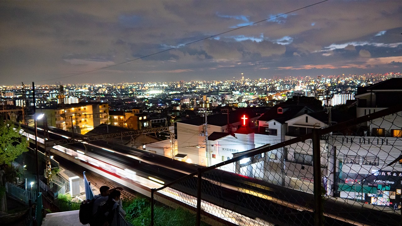 Japan's Train Station with a Great Night View! (and a tragic history) - Trip to Ishikiri Station