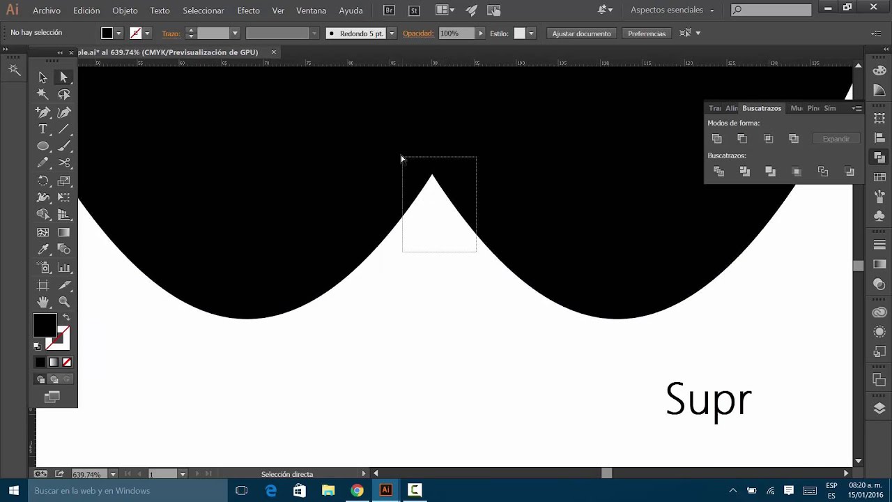 Como hacer una manzana con figuras geométicas - Illustrator tutorial