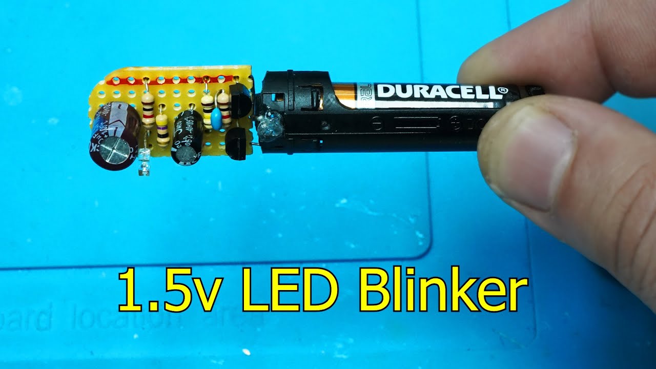 This LED will blink for 1 year with One 1.5v Battery