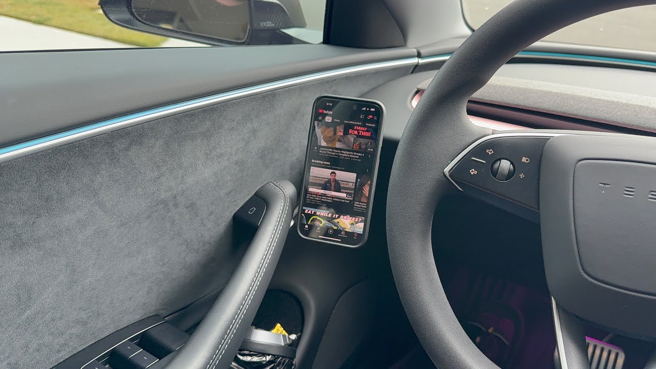 NEW Designed Tesla Model 3 Highland Door Phone Mount by VION!