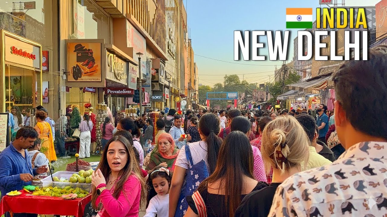 OVERCROWDED Streets of Lajpat Nagar Market | 4K Walking Tour New Delhi