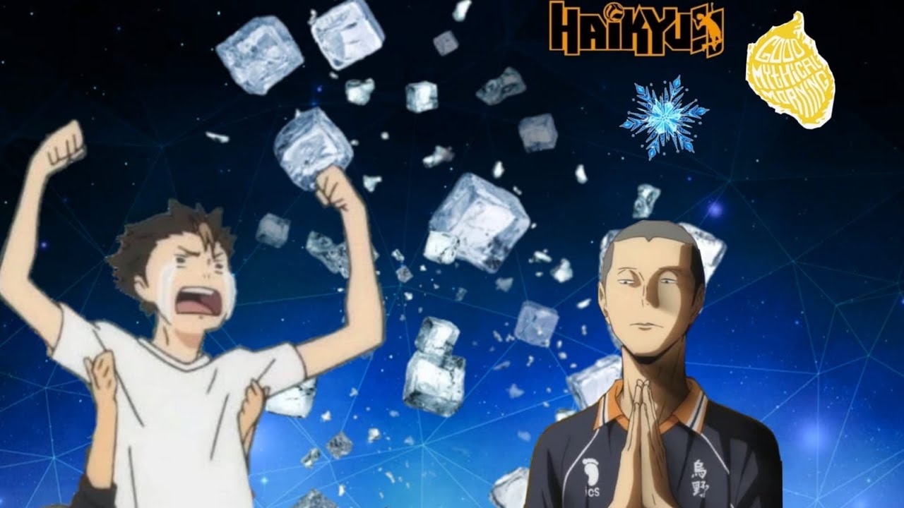 Haikyuu x Good Mythical Morning | Ice bath challenge | Haikyuu skit | Haikyuu text story