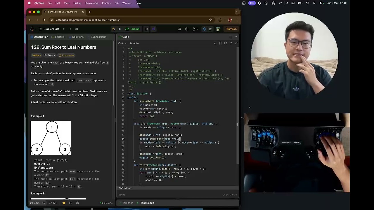 LeetCode | Solved in 10:09 mins | EP89 | 129. Sum Root to Leaf Numbers