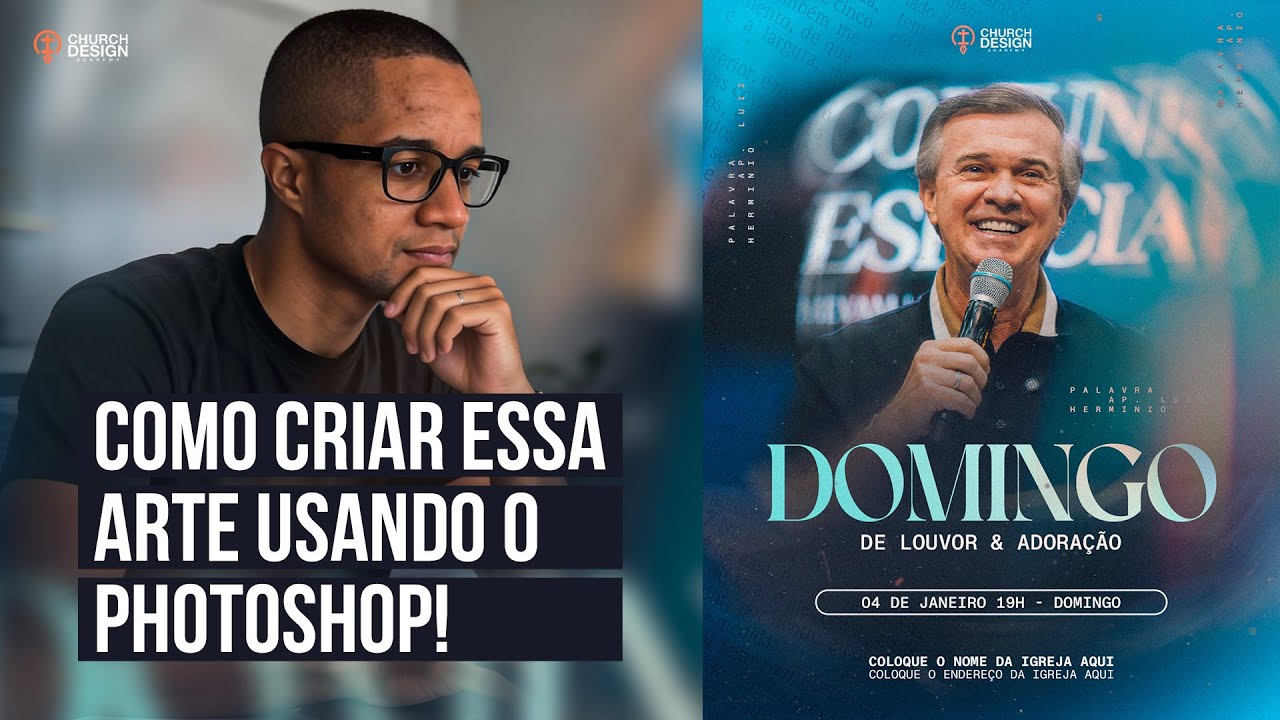 Como Criei Essa Arte de Domingo (Design de Igreja)