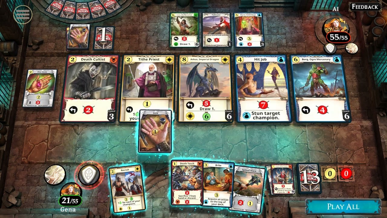 Hero Realms Cleric Pit Fight