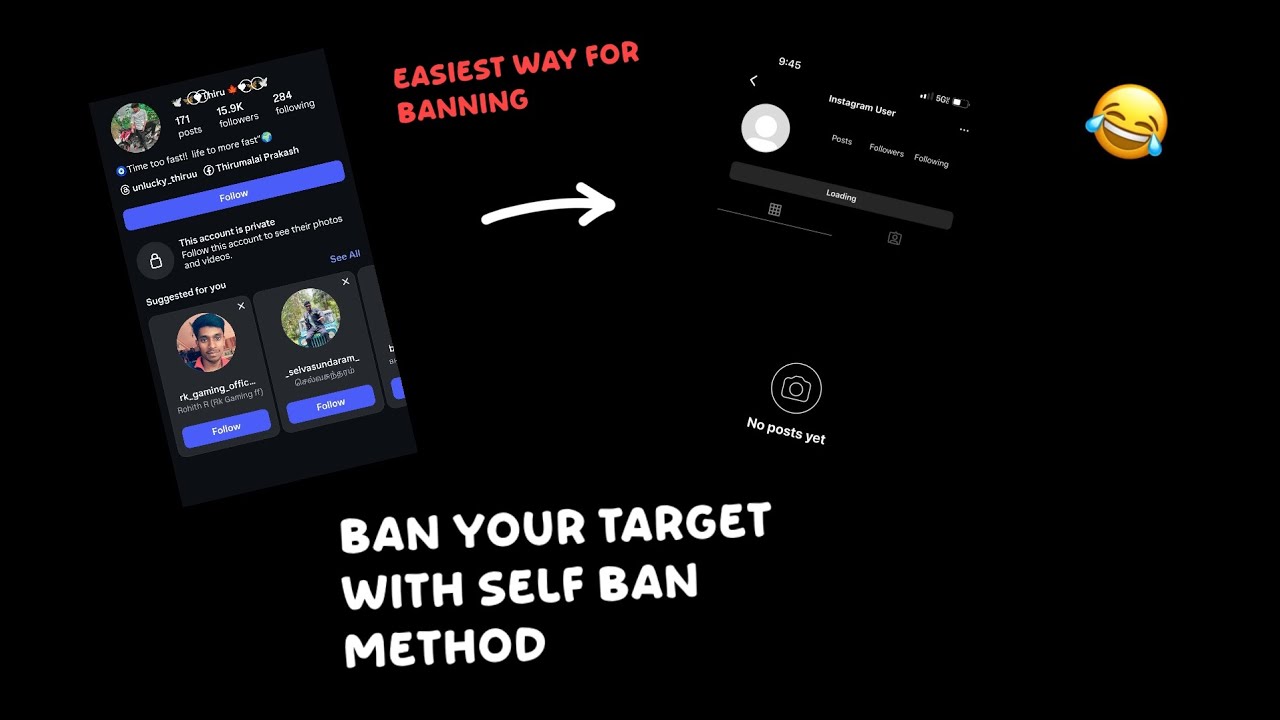 Easiest Method For Ban your Target account with Self Ban method | #instagram #tricks 