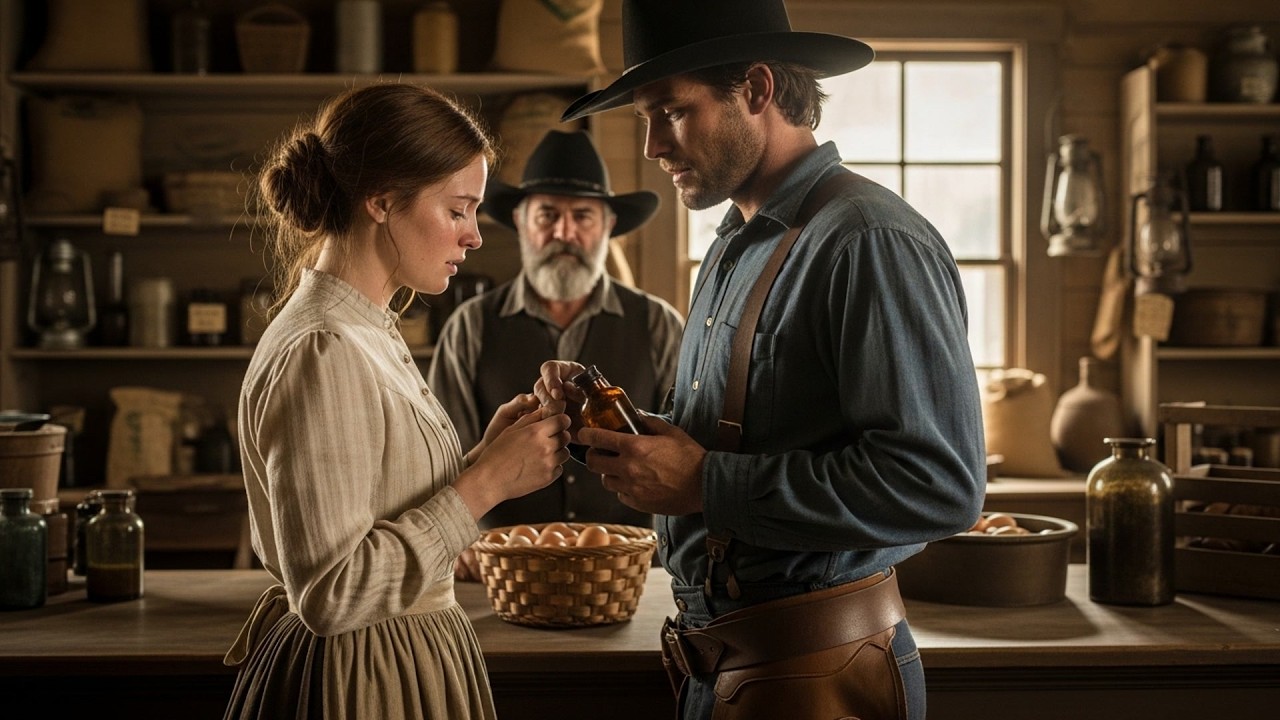 She Was Trading Eggs For Medicine At The Store, A Cowboy Bought Both And Carried Them Home For Her