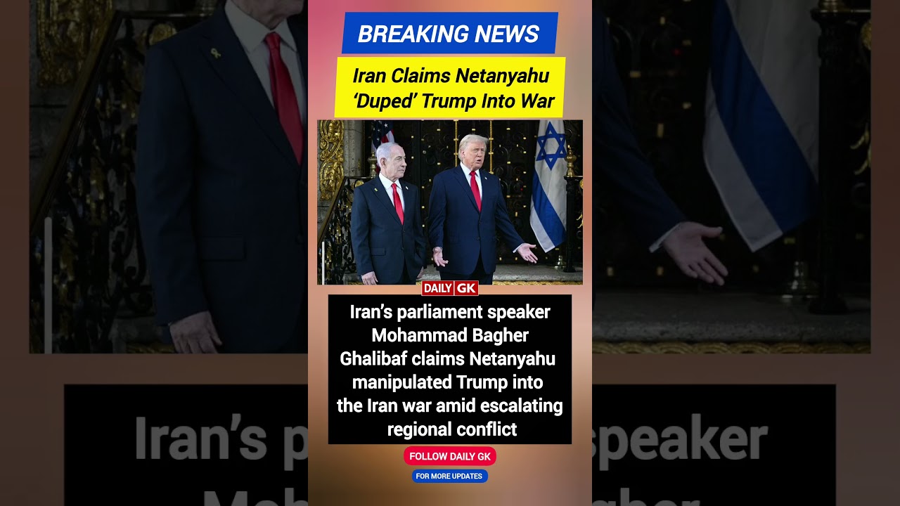 Parliament Speaker Claims Netanyahu &lsquo;Duped&rsquo; Trump Into Iran War | Middle East Conflict Update