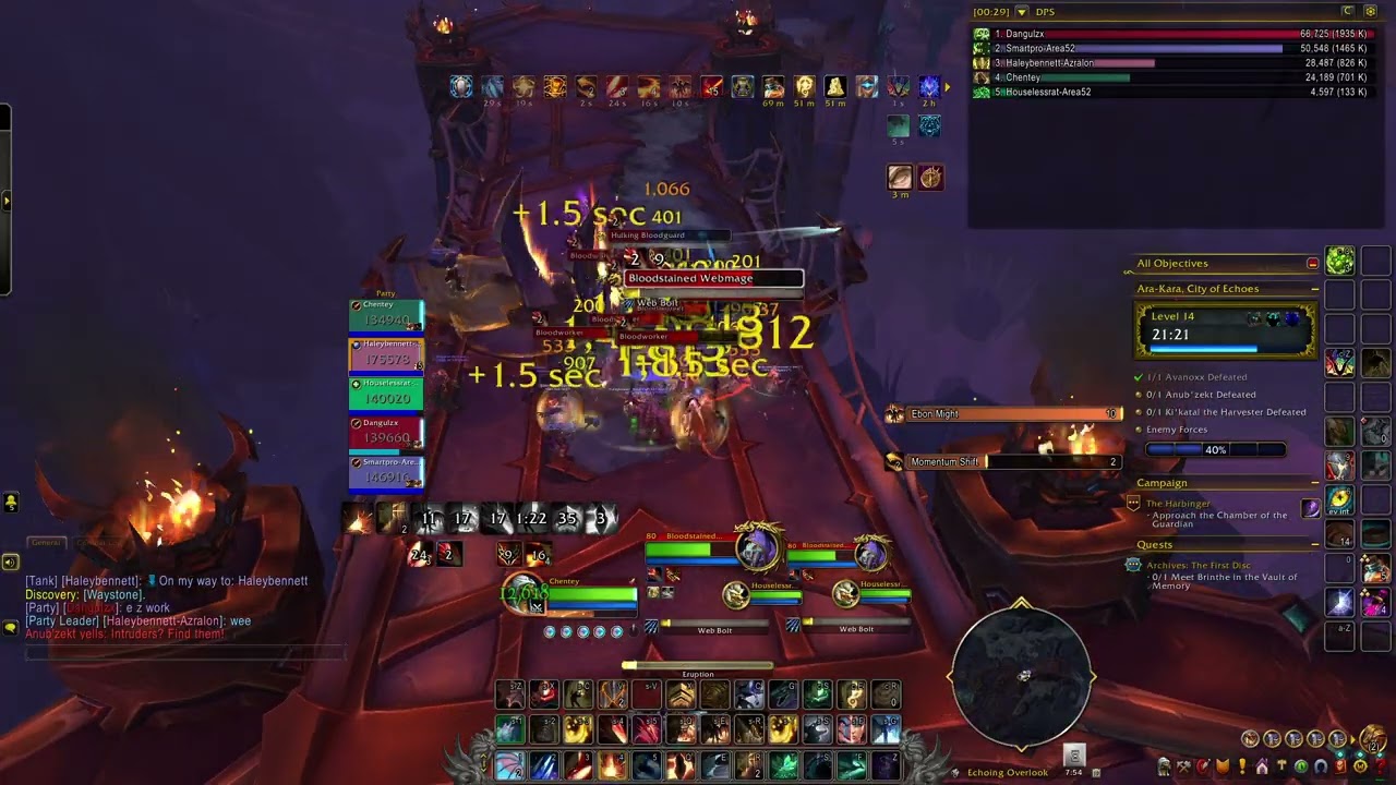 WoW Midnight pre-patch scalecommander augmentation evoker pve Ara-Kara, City of Echoes Mythic +14