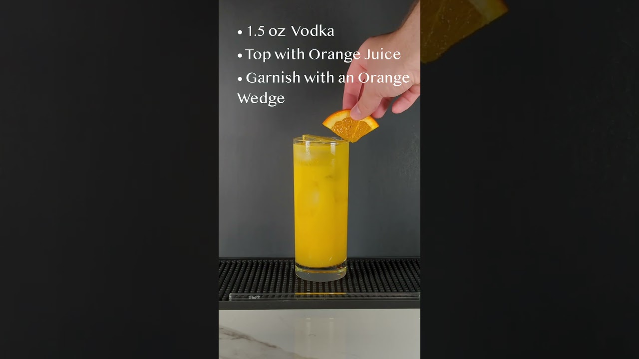 Quick and Easy Screwdriver Cocktail Recipe 🍊