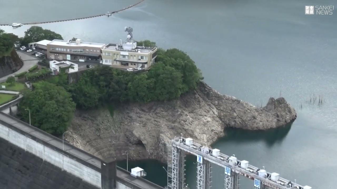 【空撮】異例の６月梅雨明け「四国の水がめ」早明浦ダム直撃、取水制限も
