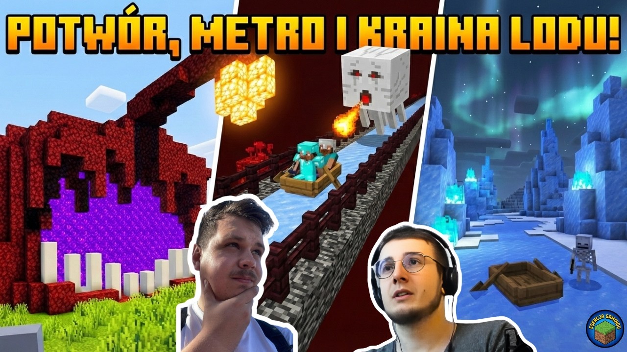 Zbudował TO WSZYSTKO pod moją nieobecność w NETHERZE (+ zwiedzamy KRAINĘ LODU) #minecraft odc. 9