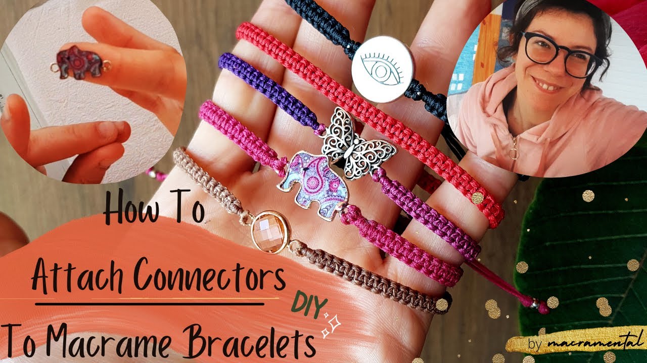 macrame charm bracelets | macrame wrap bracelet with connector | &beta;&rho;&alpha;&chi;&iota;&omicron;&lambda;&iota; &mu;&epsilon; &mu;&epsilon;&tau;&alpha;&lambda;&lambda;&iota;&kappa;&omicron; &sigma;&tau;&omicron;&iota;&chi;&epsilon;&iota;&omicron;