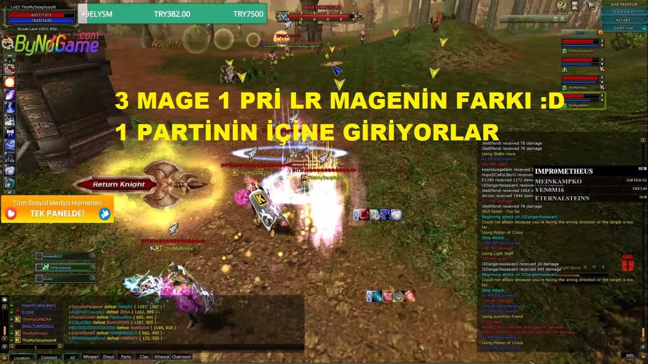 BvB Mageleri LR Magenin G&uuml;c&uuml;n&uuml; Pk Atarken G&ouml;steriyor :D - Knight Online