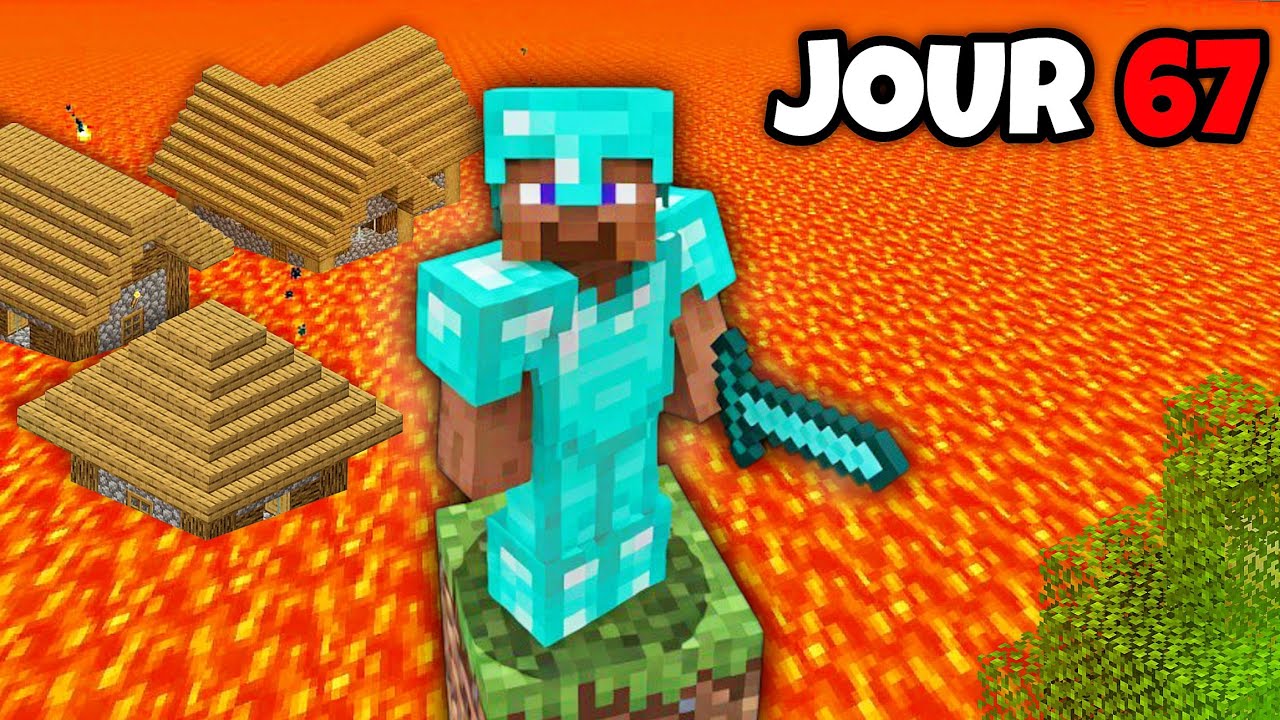 Survivre avec La LAVE QUI MONTE sur Minecraft 