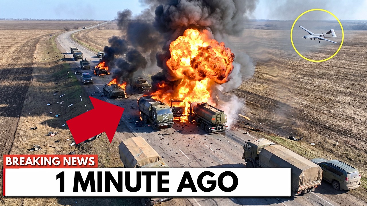 Huge Russian Supply Convoy Heading to Crimea Spotted by Ukrainian Drones &mdash; Then THIS Happened...
