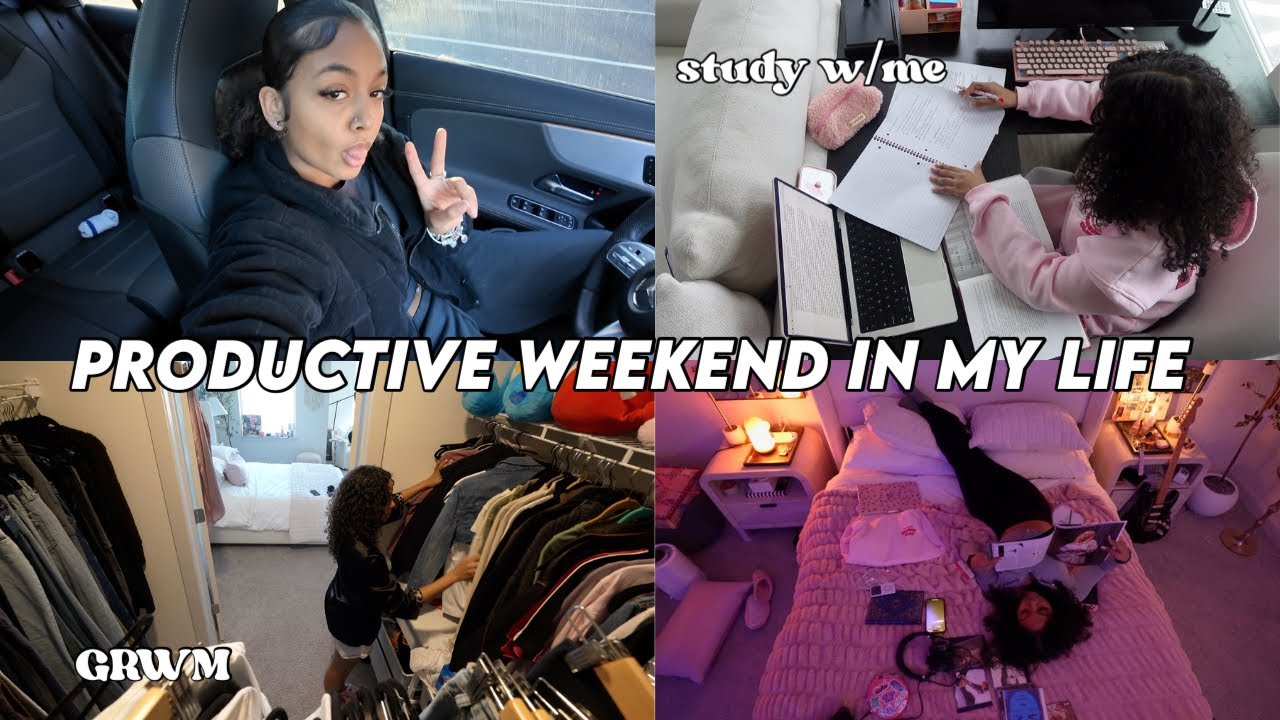 weekend in the life of a busy college student | self care + maintenance on a budget