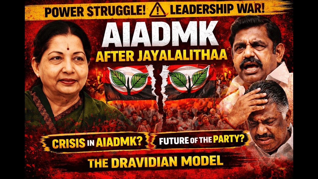 AIADMK After Jayalalithaa: Power Struggles, Leadership Crisis & Future of the Party
