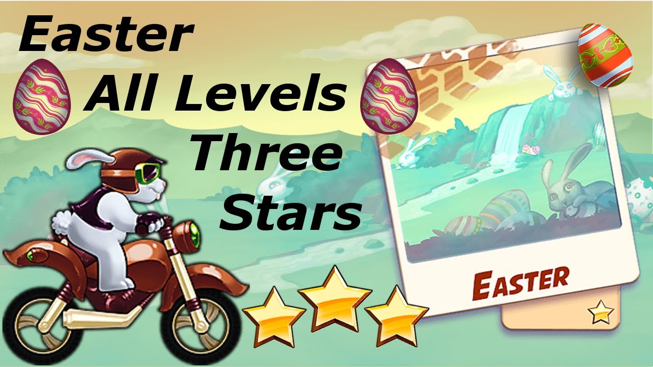 Bike Race: Easter All Levels Three ★★★ Stars Normal Bike Walkthrough!