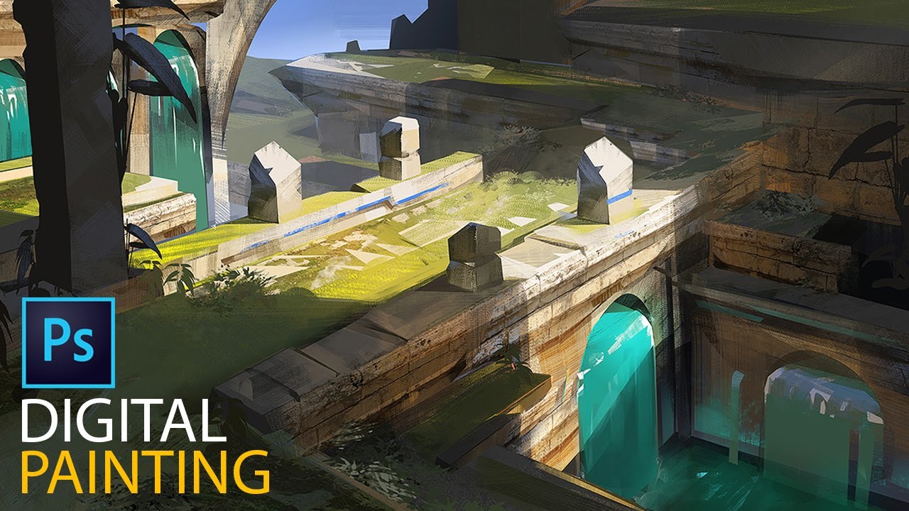 Aquatic Ruin: Digital Painting Process