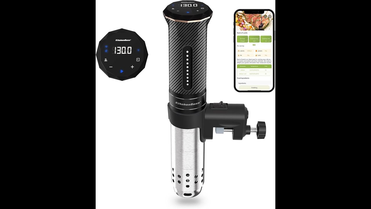 KitchenBoss Wifi Sous Vide Cooker: Ultra-quiet Sous Vide Machine Immersion Circulator