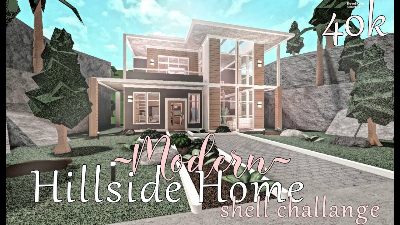 Bloxburg: Modern Hillside Home 40k (challenge /w Elizibis and Ayreeb)