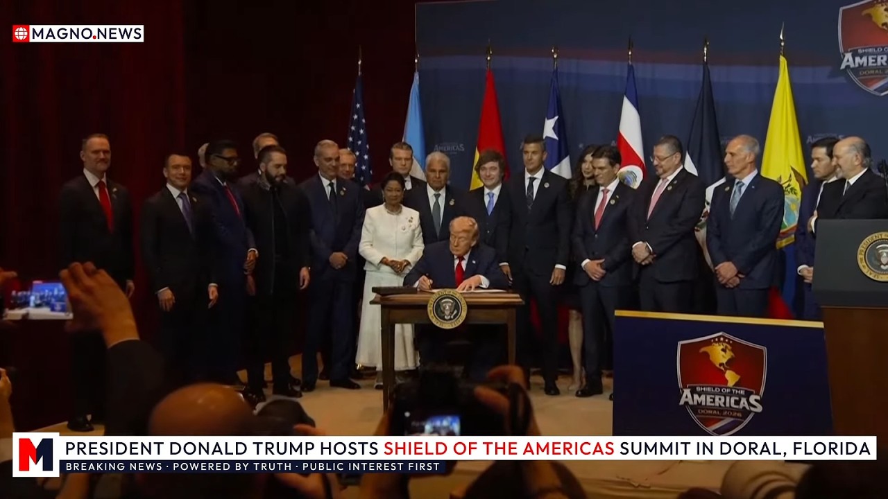 🇺🇸 Prezydent Trump podpisuje proklamację szczytu Tarcza Ameryk 2026 w Doral na Florydzie
