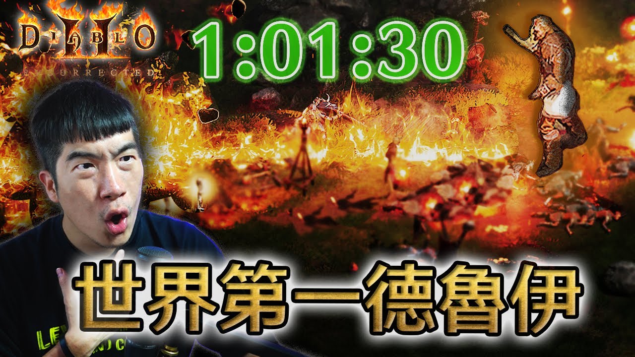 世界第一最強德魯伊，1小時打完普通｜暗黑2重製版