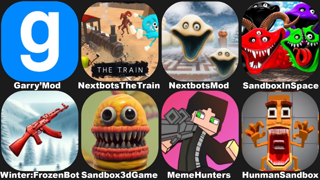 Hungry Worm NextBots in Playground Mod 10.7.1,Sandbox in Space,The Train Nextbot,Garrys Mod Mobile