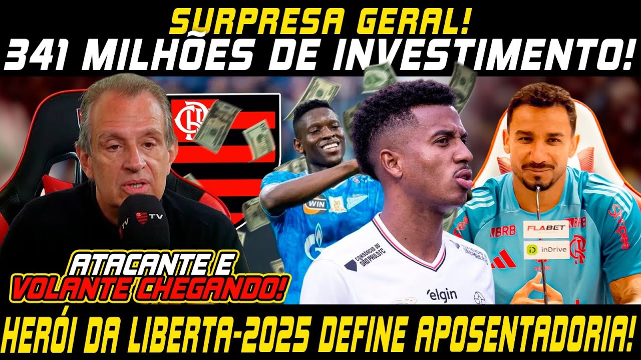 🚨341 MILHÕES DE INVESTIMENTO! ATACANTE E VOLANTE CHEGANDO!🚨ZAGUEIRO DANILO DECRETA APOSENTADORIA!🚨
