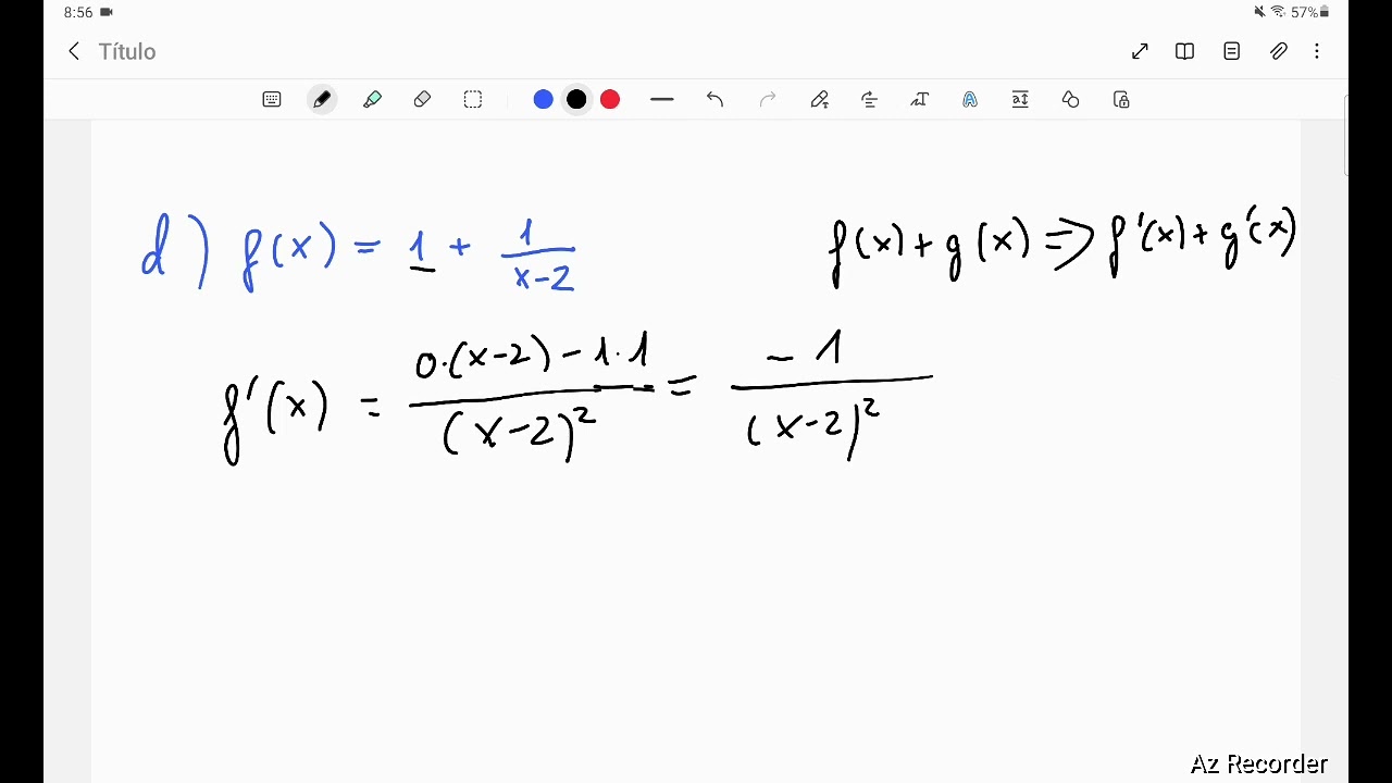 Derivadas con cocientes